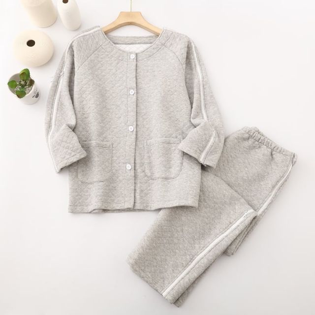 키밍 겨울 검진복 트임 노인 환자복 간호복 치료 상의