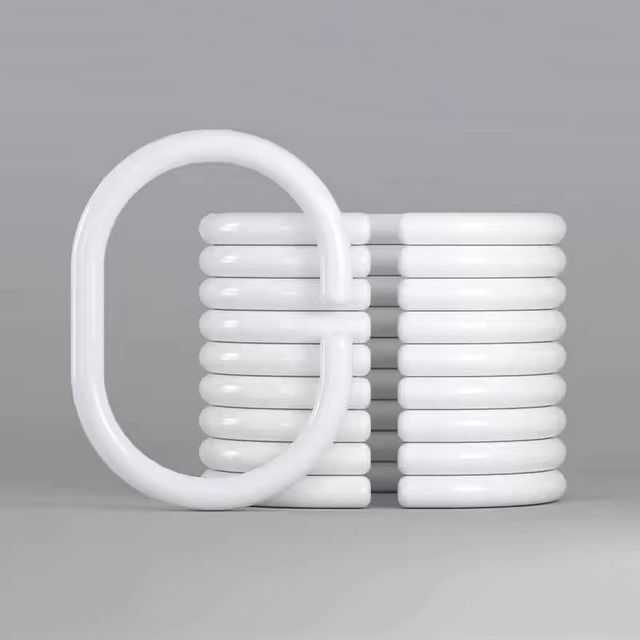 샤워 커튼 C 고리 12pcs 커튼링 가림막 연결 커튼달기