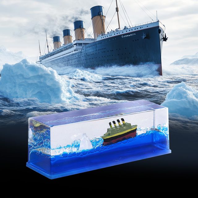 침몰하지 않는 타이타닉 사각 워터볼 스노우볼박스