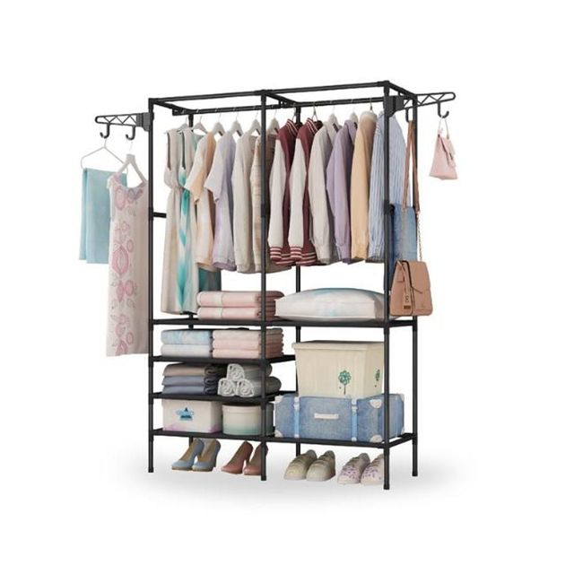 조립식 철제 행거 수납선반 2컬러 옷걸이