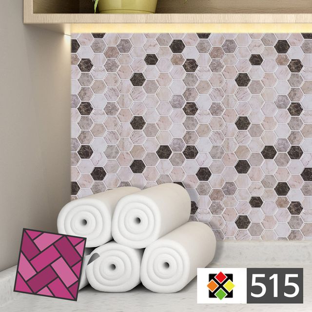 스티커타일 515 육각베이지 타일시트데코스티커