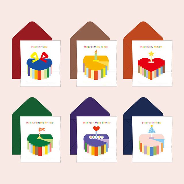 생일카드 3D팝업카드 6P 케익카드 팝업카드 축복카드