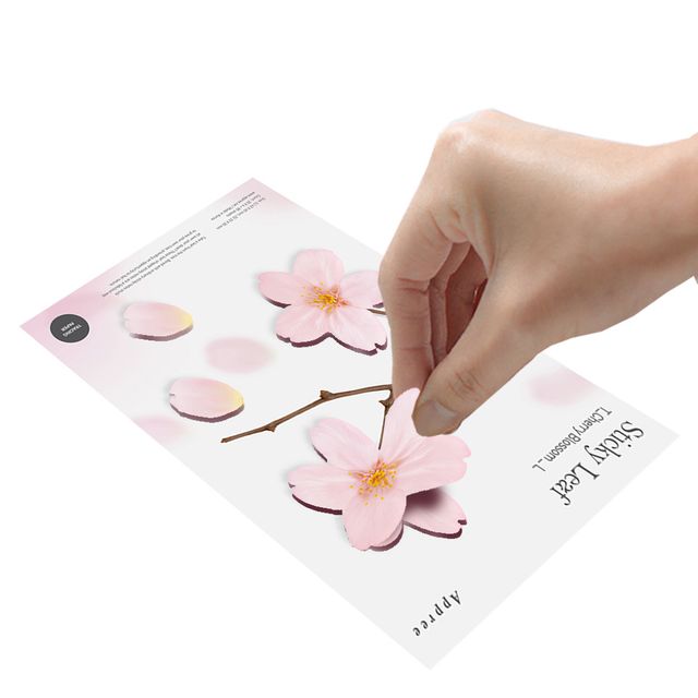벚꽃 대형 투명 스티커리프 모음 점착메모지 다꾸