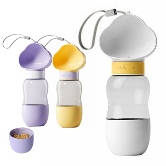 휴대용 애견 사료통 겸용 반려견 물통 강아지 산책