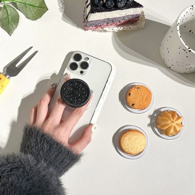 쿠키 과자 맥세이프 스마트톡 휴대폰 그립 홀더