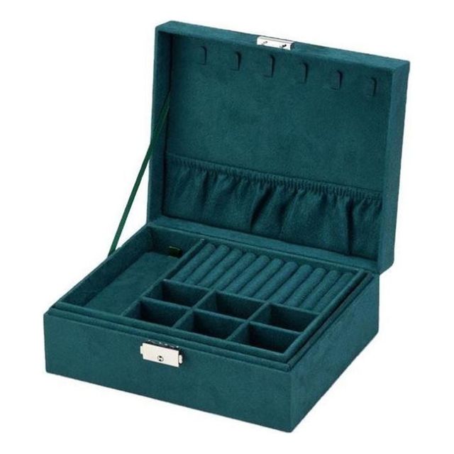 키밍 2층 잠금 기능 벨펫 악세서리 정리함 보석함