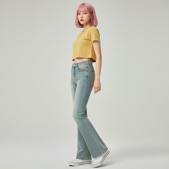 올조르 밴딩 워싱 부츠컷 데님 청바지 SD-260303