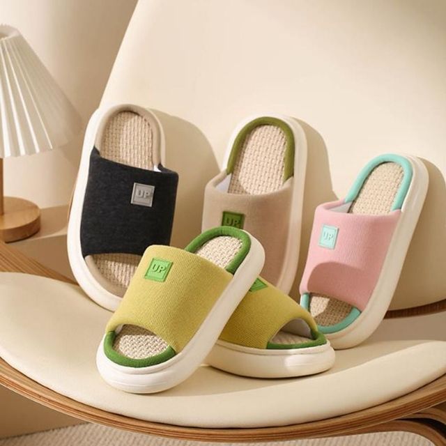 키밍 사계절 층간소음 방지 린넨 슬리퍼 실내화