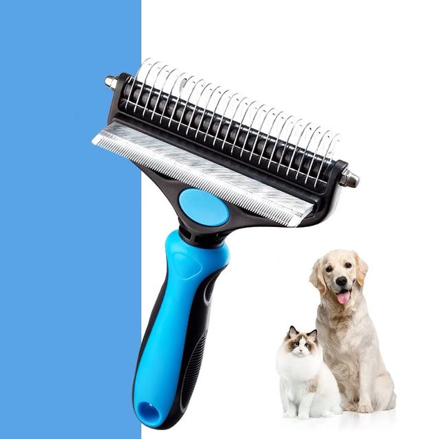 강아지 고양이 털갈이 브러시 애견 미용 매듭 빗 대형