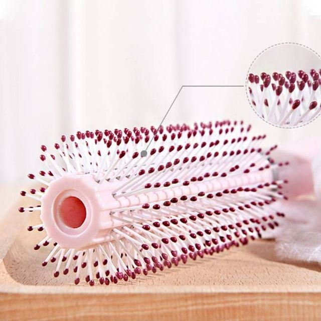 핑크 헤어롤 빗 브러쉬 머리빗 스타일링 도구