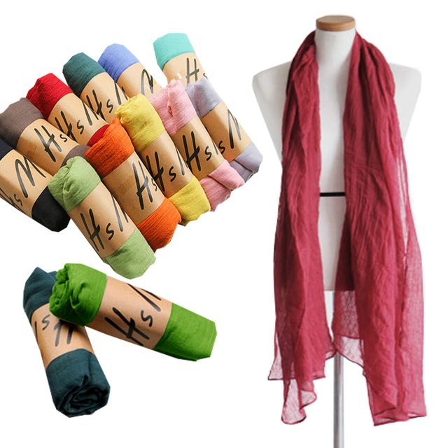 잔주름 칼라 롱 시스루스카프 봄가을용 얇은망사