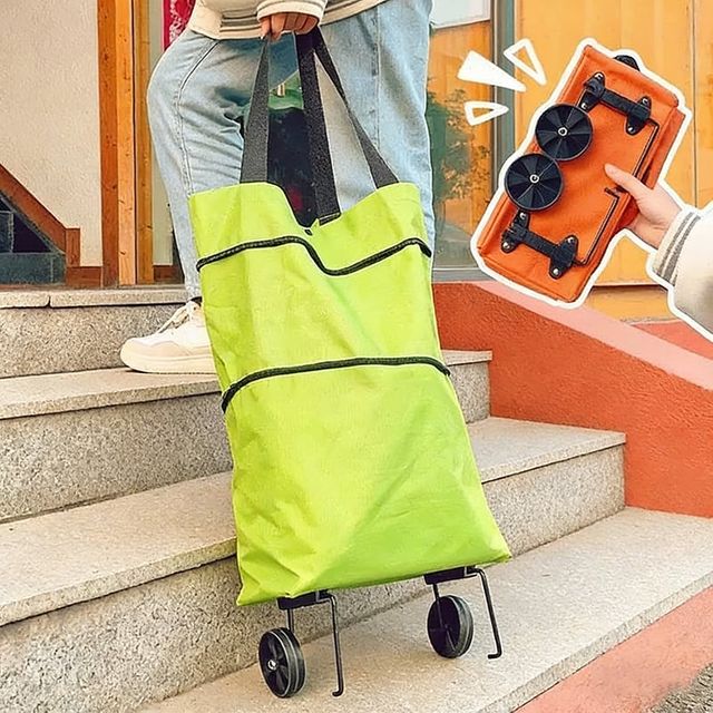 바퀴 달린 접이식 장바구니 가방 이동식 시장 카트 캐리어