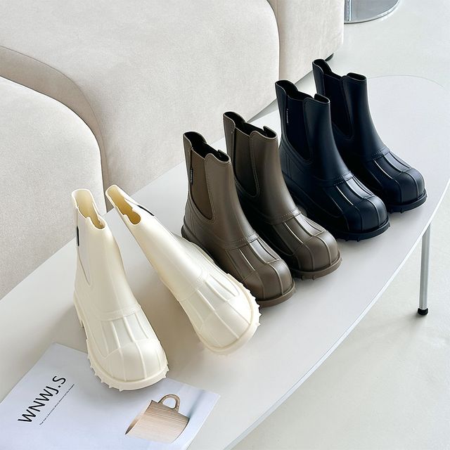 쥬첼시 레인부츠 앵클 숏 장화 SD-250633