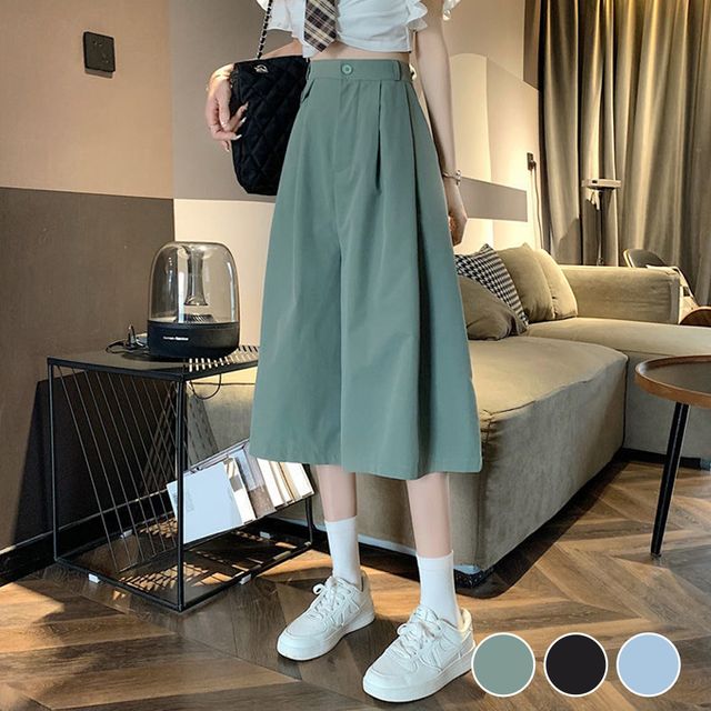 얇은 7부 와이드핏 치마 바지 URD-500