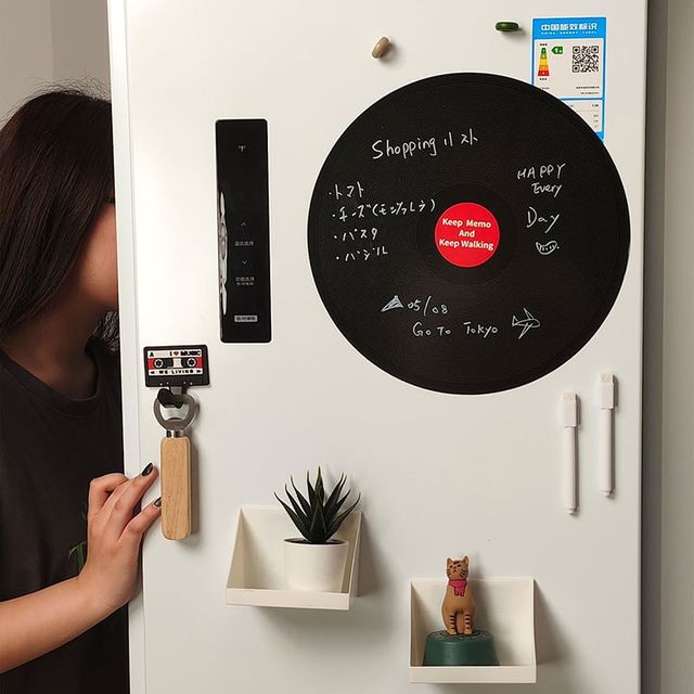 냉장고 자석 빈티지 메모보드 레코드 카세트테이프