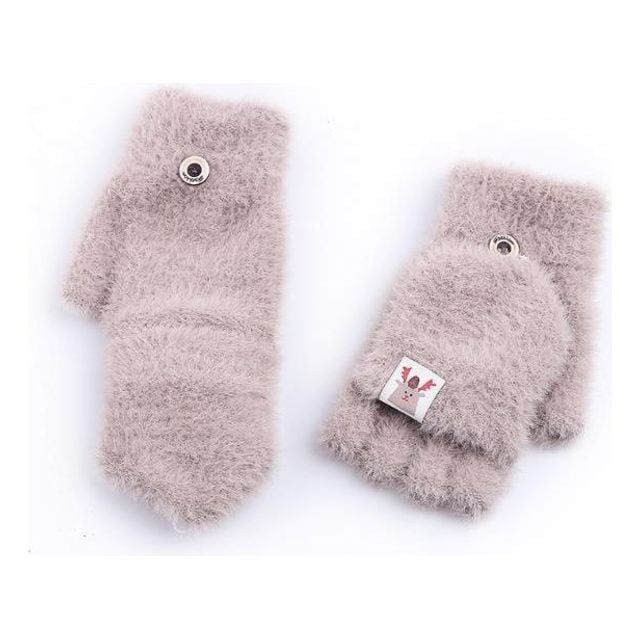 여성 손가락 벙어리 장갑 플랩 스타일 겨울 방한용