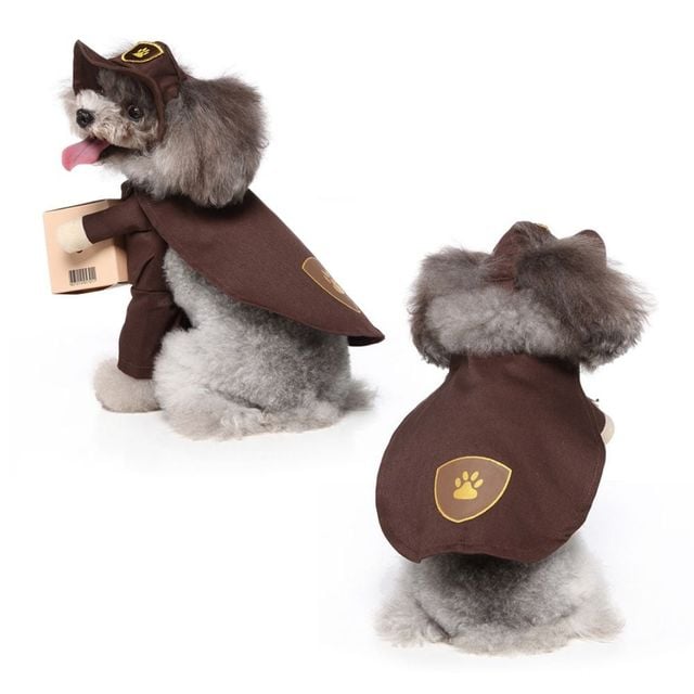 강아지 고양이 할로윈 코스프레 의상 택배기사 복장