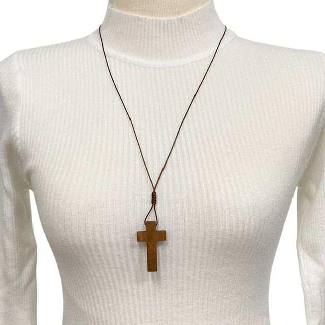 나무 십자가 펜던트 목걸이 LM-1004478