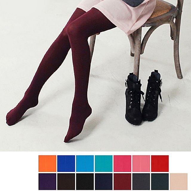 색색 무지 유발 기모레깅스 유발 기모스타킹 DK-1931