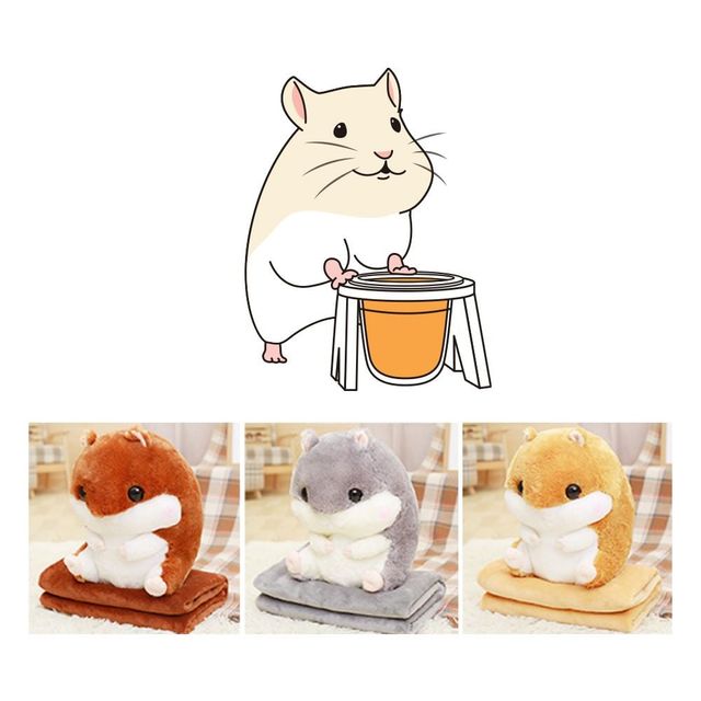 캐릭터 무릎 핸드 워머 블랭크 쿠션 담요 세트 베개