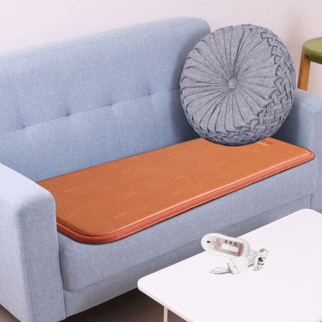 한일의료기 3인용 황토색 전기방석 비닐레자 물걸레청소가능 전기장판