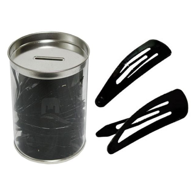 똑딱 검정헤어핀 대중소 100P이상 깡통악세서리