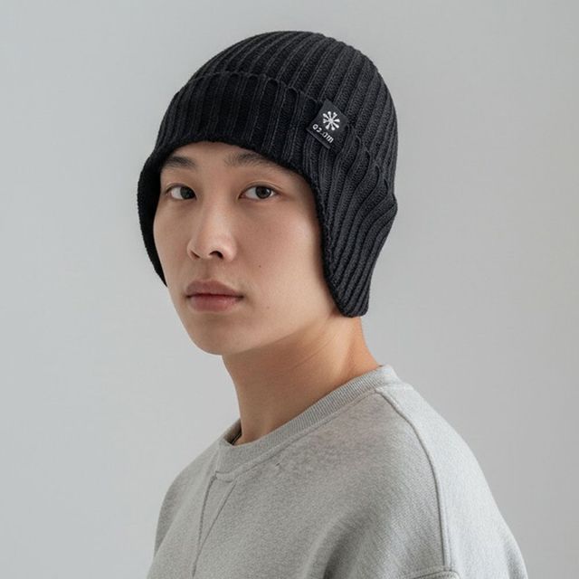 겨울 귀덮개 귀마개 니트 비니모자 2color DK-1004627