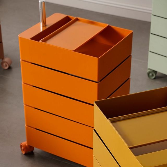 이동식 360도 회전 트롤리 정리함 문서 보관함