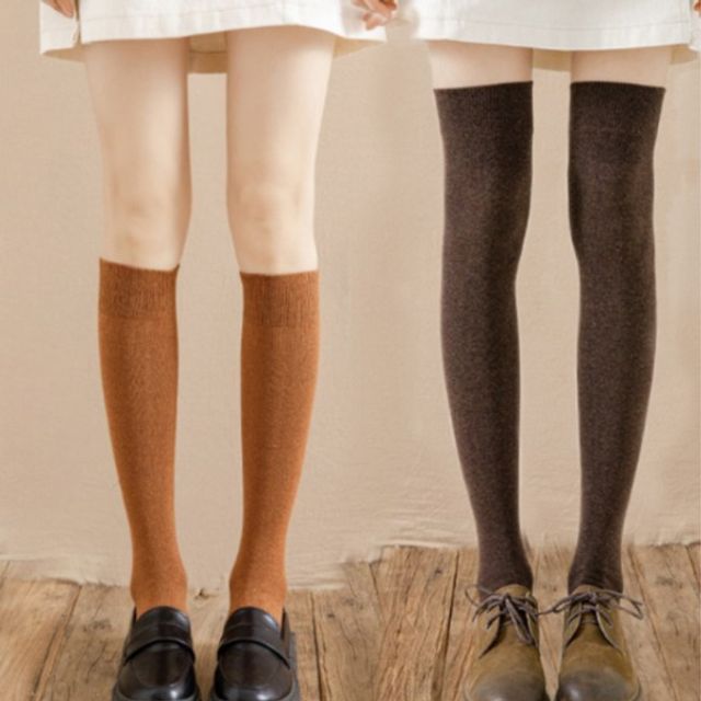 무지 롱 레깅스 여성 양말 니삭스 니하이삭스 롱양말