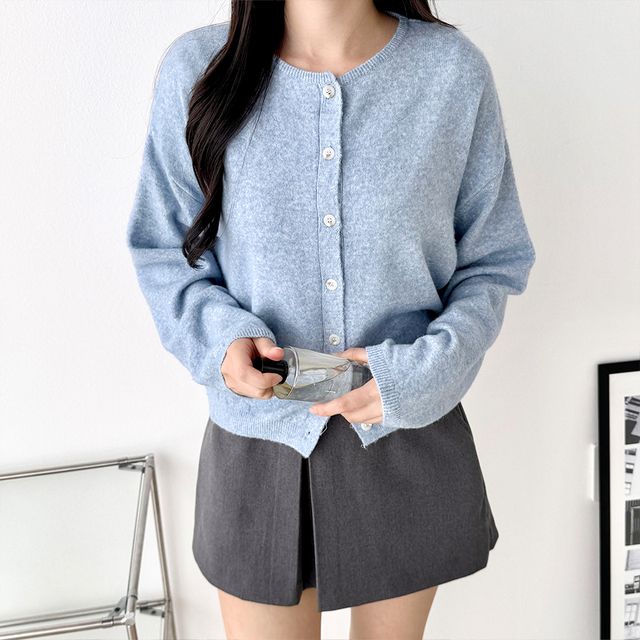 라새나 베이직 라운드넥 데일리 가디건 SD-1004523