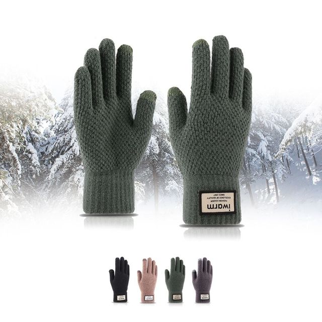 남성 겨울 방한 기모 터치 장갑 니트 스포츠용