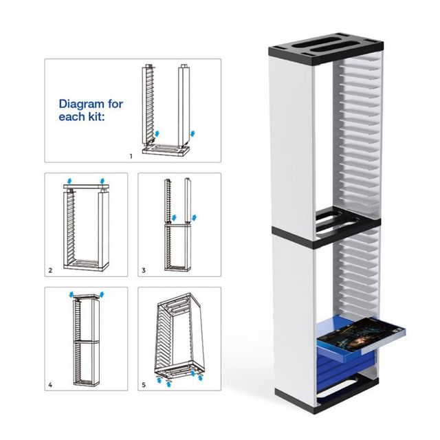 타이틀 정리함 스토리지 진열대 36개 세트 스탠드 거치대