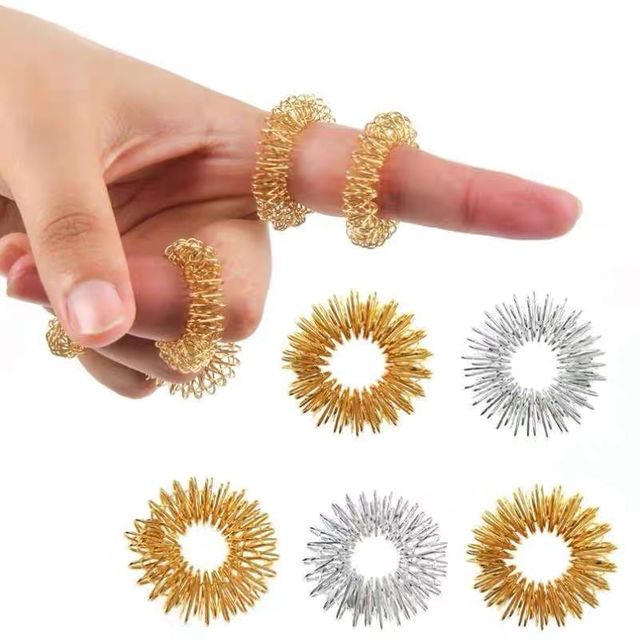 손가락 마사지 지압링 10개입 손관리 핑거 반지안마