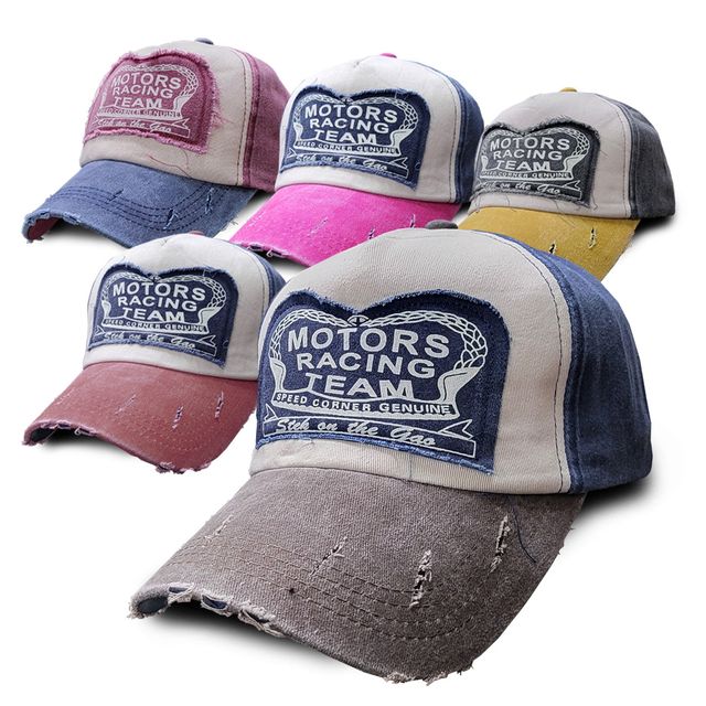 워싱볼캡 레이싱팀 빈티지 워시드 스크래치 야구모자