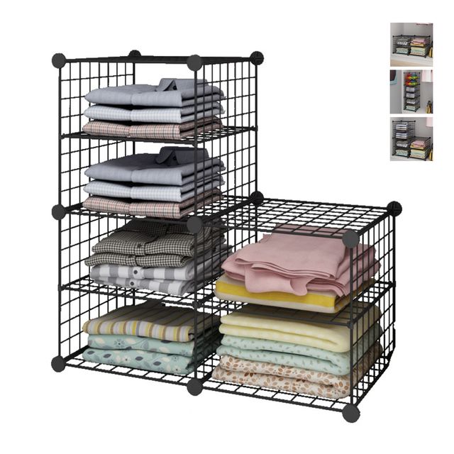 키밍 조립식 수납 선반 정리함 다층 간이옷장 칸막이