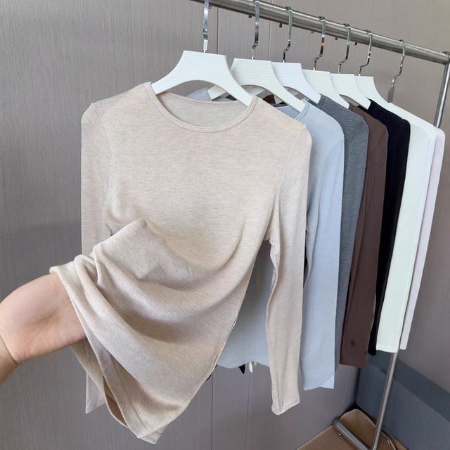 모달라운드티셔츠 부드러운스판티셔츠 SHU-1005056