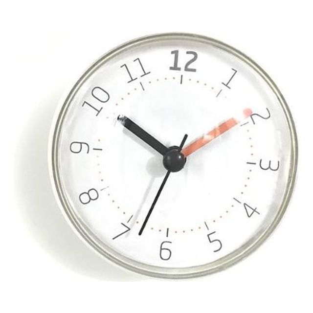 방수 흡착식 미니 벽시계 무소음 욕실용