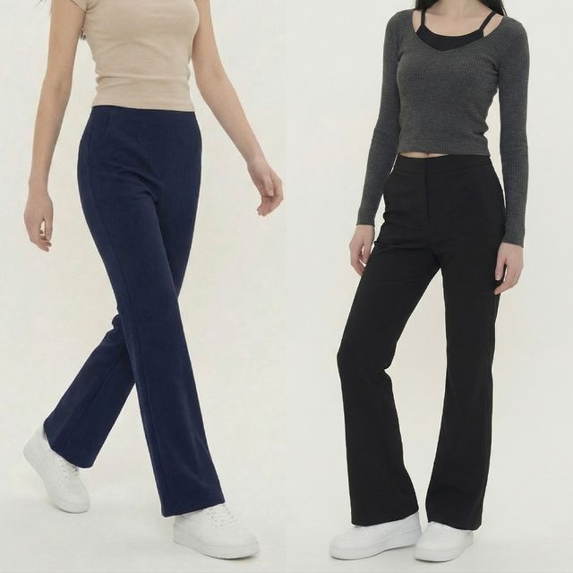 2단기장 숏/롱 슬림 부츠컷 히든밴딩 슬랙스 JEB-1006492