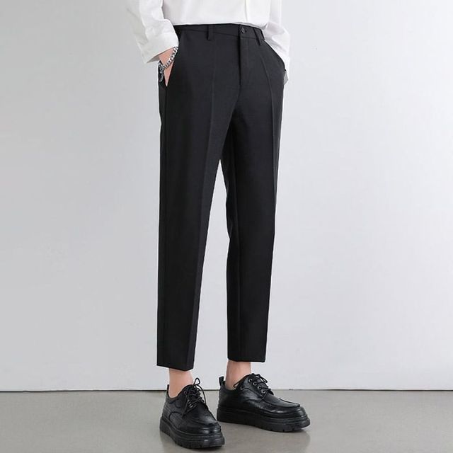 남성 9부 정장 바지 면접 오피스 캐주얼 팬츠