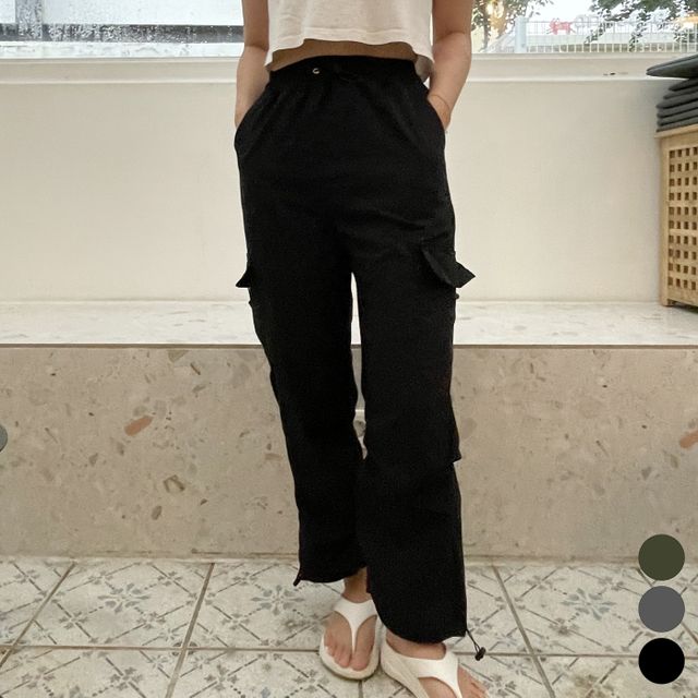 스트링 밴딩 카고바지 LM-0138
