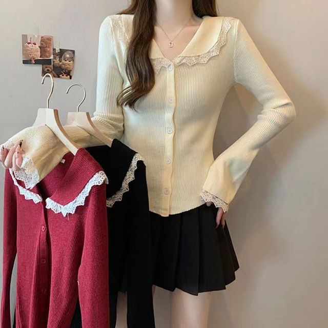 레이스카라 슬림핏 가디건 EL-1004014