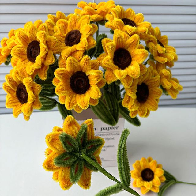 시들지 않는 모루 꽃 해바라기 한송이 LM-1005114