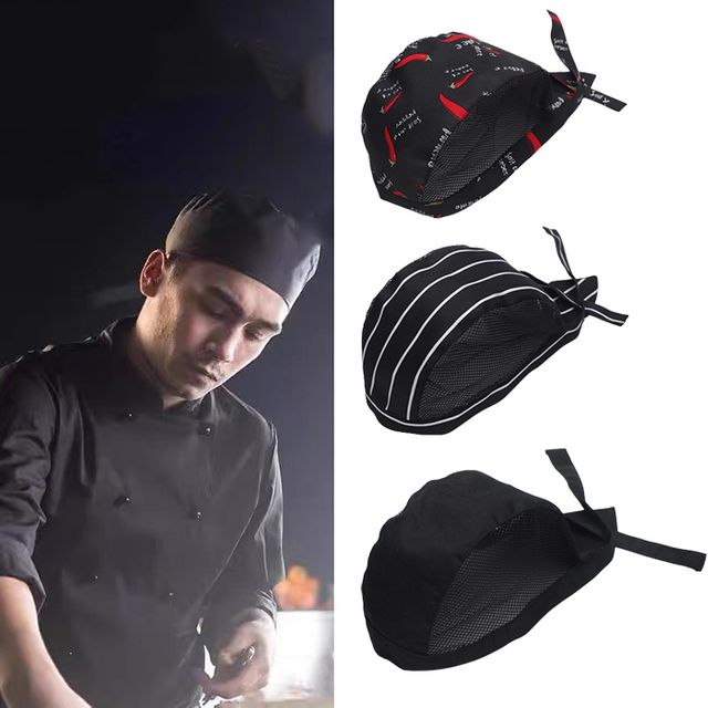 메쉬 망사 리본 두건 식당 주방 위생 업소용 작업모