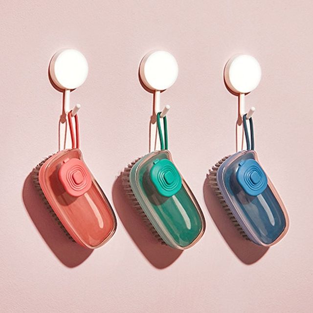 원터치 올인원 세제 브러쉬 청소솔 편리한 청소 도구