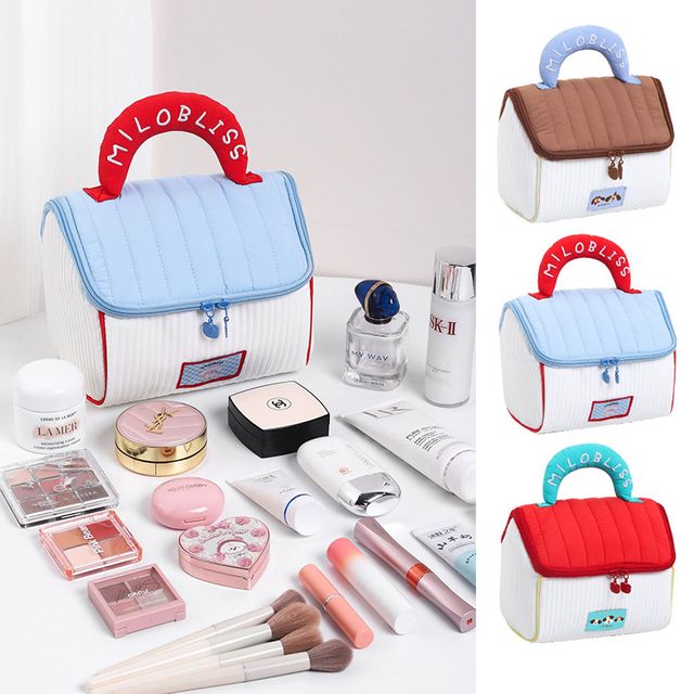 화장 파우치 휴대용 가방 대용량 하우스 손잡이 보관