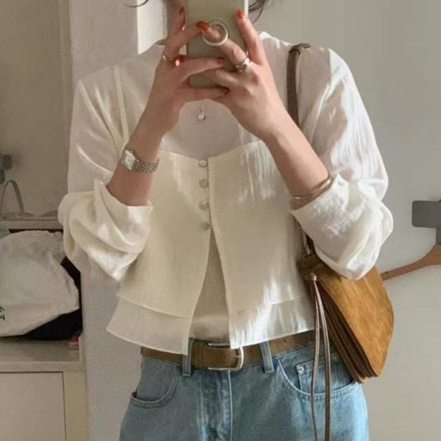 레이어드 뷔스티에 블라우스 JSD-1007257