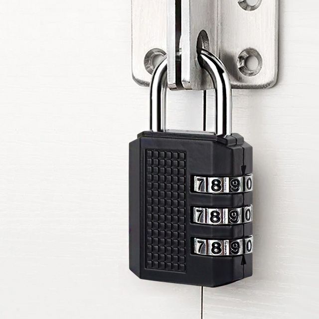 블랙번호자물쇠 자물통 문 옷장 시건장치 열쇠 잠금쇠