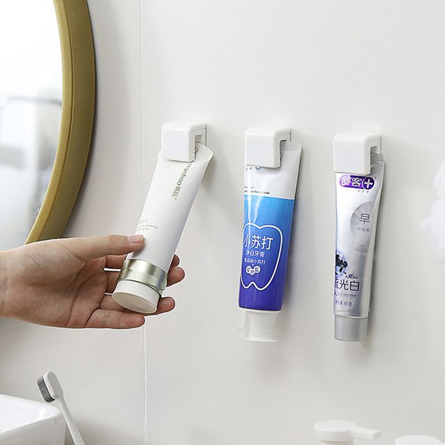 무타공 접착식 튜브 치약걸이 클립 LMCF-0062