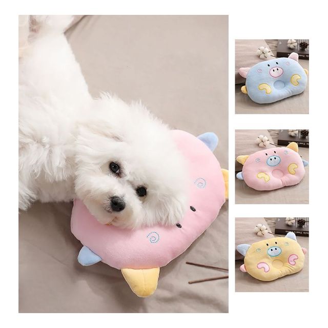 강아지 타원돼지 베개 쿠션 귀여운 잠자리 애견용품