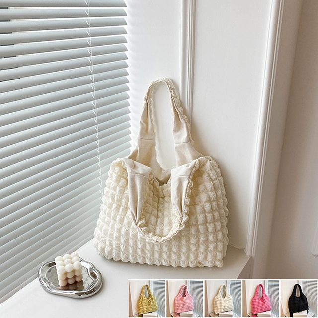 에코백 와플 버블백 가벼운 숄더백 패션 가방 여성